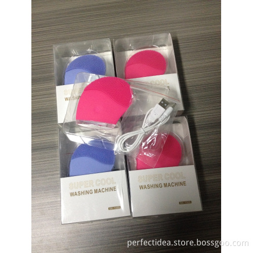 BPSK1068-facial cleaning brush with silicone bristles
